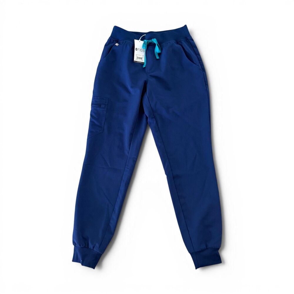 FIGS Zamora Jogger Scrub Pants Women's XXSR Royal Blue Stretch Medical NWT